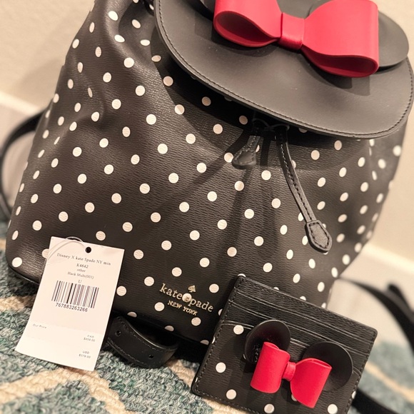 Kate Spade x Disney Minnie Backpack + Wallet Set NWT Rare - Picture 3 of 13